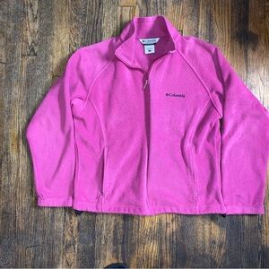 Columbia Women's Full Zip Fleece Jacket large fuchsia